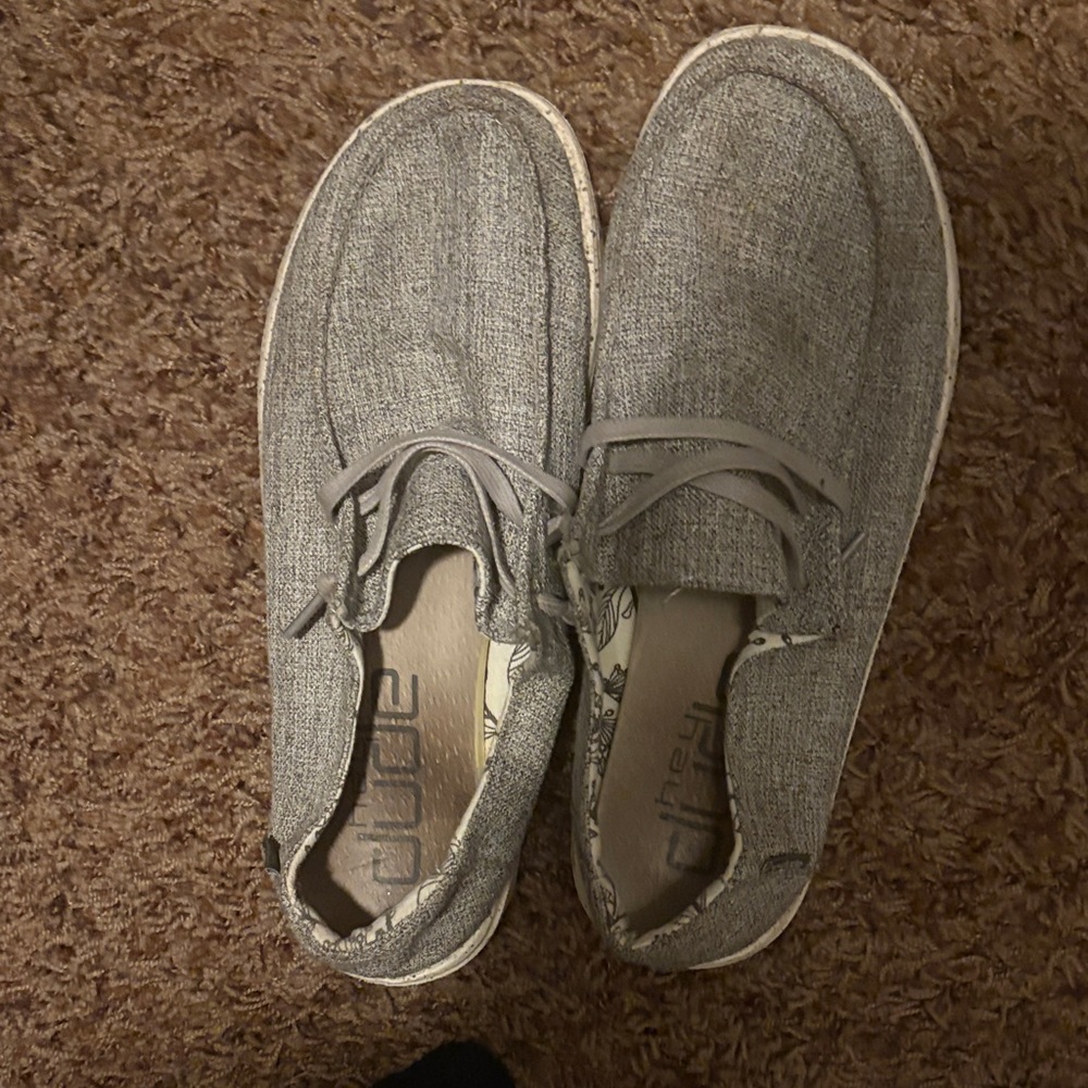 Hey Dude Gray Slip-On Loafers women’s size 9